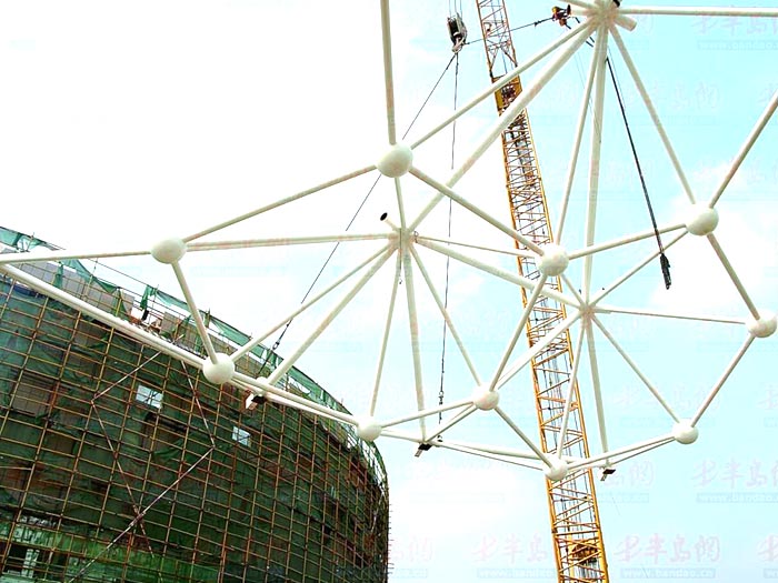 平湖体育馆网架安装